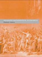Advanced Mathematical Economics