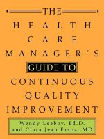 Health Care Manager's Guide to Continuous Quality Improvement