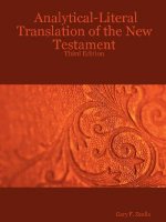 Analytical-literal Translation of the New Testament: Third Edition