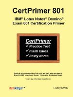 CertPrimer 801: IBM(R) Lotus Notes(R) Domino(R) Exam 801 Certification Primer