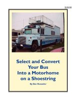 Select and Convert Your Bus into a Motorhome on a Shoestring