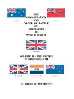 Organization and Order of Battle of Militaries in World War II