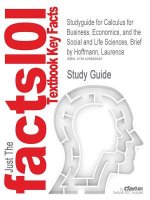 Studyguide for Calculus for Business, Economics, and the Social and Life Sciences, Brief by Hoffmann, Laurence, ISBN 9780077292737