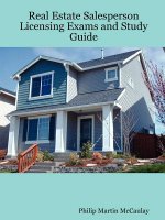 Real Estate Salesperson Licensing Exams and Study Guide