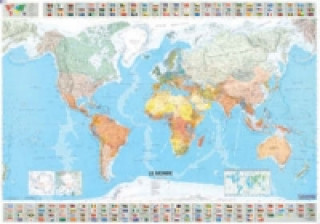 World - Michelin rolled & tubed wall map Paper