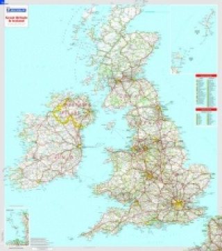 Great Britain & Ireland - Michelin rolled & tubed wall map Paper