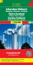 ŠVÉDSKO SCHWEDEN SÜDWEST 1:250 000
