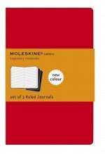 Moleskine Ruled Cahier - Red Cover (3 Set)