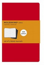 Moleskine Ruled Cahier L - Red Cover (3 Set)