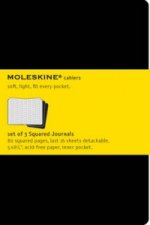Moleskine Squared Cahier L - Black Cover (3 Set)