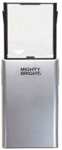 Mighty Bright Led Lighted Pop-Up Magnifier, Silver