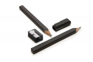 Black Pencil Set With Cap And Sharpener ()
