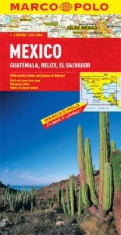 Mexico, Guatemala, Belize, El Salvador Marco Polo Map