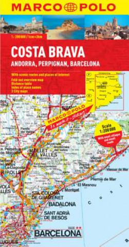 Costa Brava - Andorra, Barcelona Marco Polo Map