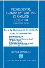 Professional Imaginative Writing in England, 1670-1740