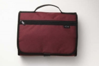 Tri-Fold Organizer Cranberry LG Book and Bible Cover