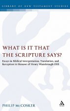 What is it that the Scripture Says?