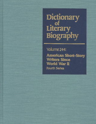 Dictionary of Literary Biography, Vol 244