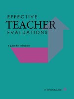Effective Teacher Evaluations