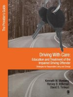 Driving With Care:Education and Treatment of the Impaired Driving Offender-Strategies for Responsible Living