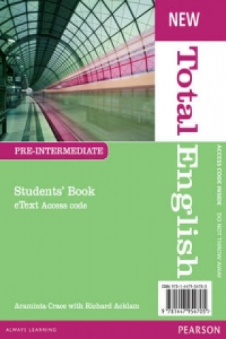 New Total English Pre-intermediate Etext Students' Book Access Card