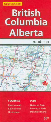 British Columbia/Alberta, Canada Road Map