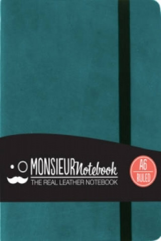 Monsieur Notebook - Real Leather A6 Turquoise Ruled