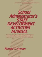 School Administrator's Staff Development Activities Manual