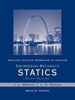 Engineering Mechanics Statics 6e - Solving Statics  Problems in MATLAB