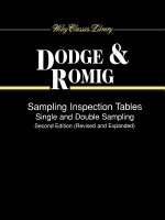 Sampling Inspection Tables - Single and Double Sampling 2e Rev and Exp