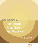 Core Concepts of Real Estate Principles and Practices (WSE)