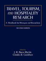 Travel Tourism and Hospitality Research - Handbook  for Managers and Researchers 2e