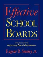 Effective School Boards: Strategies for Improving  Board Performance