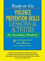 Ready-to-Use Violence Prevention Skills Lessons and Activities for Secondary Students