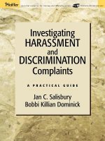 Investigating Harassment and Discrimination Complaints - A Practical Guide