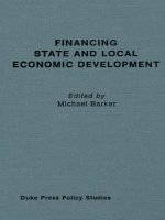 Financing State and Local Economic Development