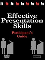 Effective Presentation Skills: Participant's Guide