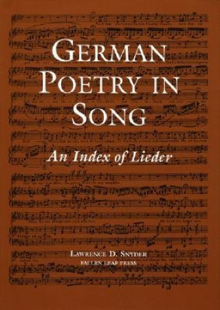 German Poetry in Song