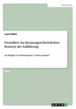 Fremdheit im literaturgeschichtlichen Kontext der Aufklarung