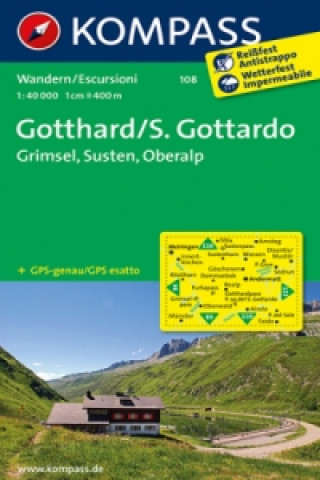 GOTTHARD 108 GPS R KOMPASS GRIMSEL SUSTE