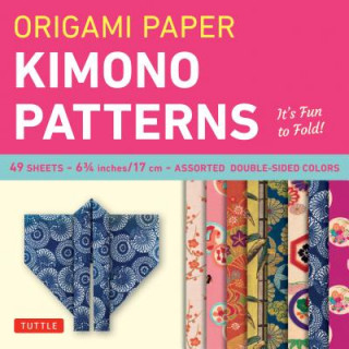 Origami Paper - Kimono Patterns - Small 6 3/4" - 48 Sheets (Tuttle Publishing)(Pamiętnik)