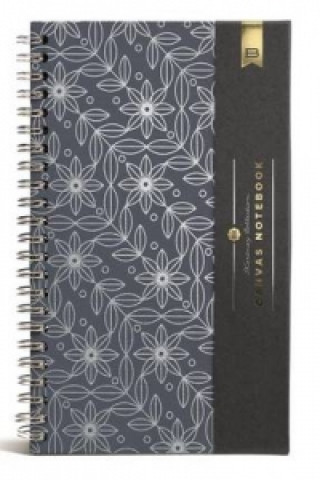 Floral Pattern Canvas Notebook