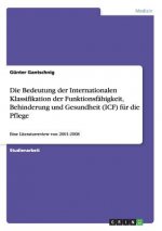 Bedeutung der Internationalen Klassifikation der Funktionsfahigkeit, Behinderung und Gesundheit (ICF) fur die Pflege