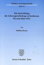 Die Entwicklung der Schwurgerichtsfrage in Kurhessen bis zum Jahre 1851.