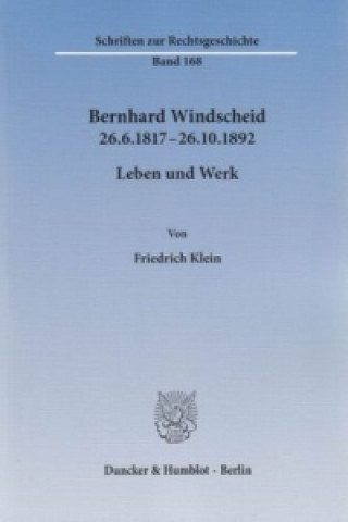 Bernhard Windscheid 26.6.1817-26.10.1892