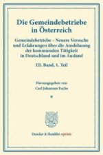 Die Gemeindebetriebe in Österreich.. Bd.3, Tl. 1