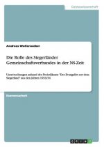 Rolle des Siegerlander Gemeinschaftsverbandes in der NS-Zeit