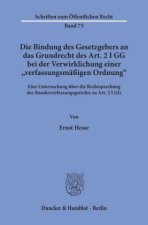 Die Bindung des Gesetzgebers an das Grundrecht des Art. 2 I GG bei der Verwirklichung einer »verfassungsmäßigen Ordnung«.