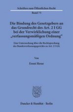 Die Bindung des Gesetzgebers an das Grundrecht des Art. 2 I GG bei der Verwirklichung einer »verfassungsmäßigen Ordnung«.