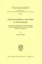 Genossenschaften und Staat in Deutschland.